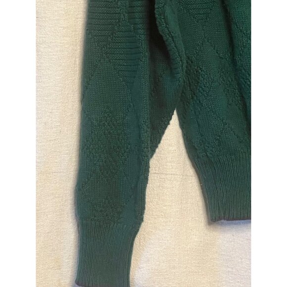 Isle Of Cotton L Green Cardigan Sweater Embroidered Golf Clubs USA Grandpa VTG - Picture 5 of 16